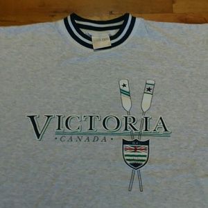 Victoria Canada Souvenir Rowing ringer t shirt